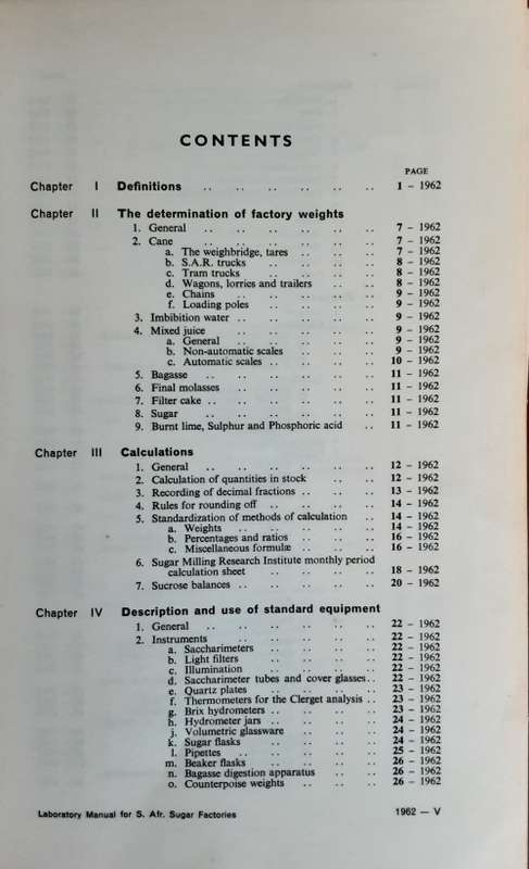 Laboratory Manual for South African Sugar Factories **First Edition**