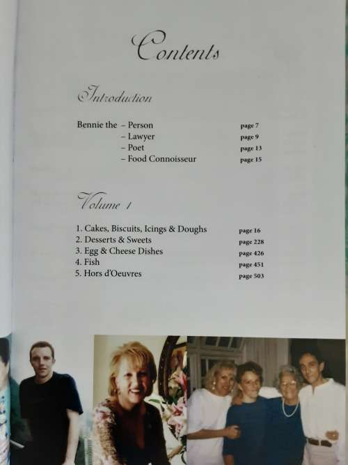 2 Volume Bennie`s Cook Book by Bennie Schonfeldt compiled by his sister Helene Beisheim
