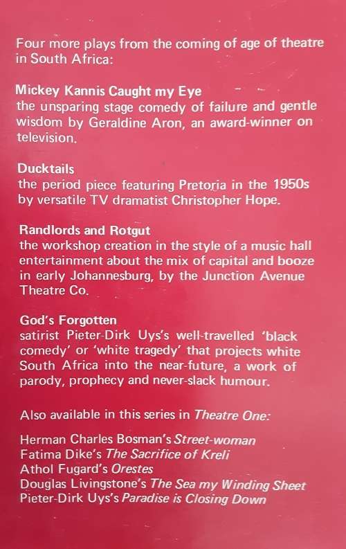 Theatre Two New South African Drama edited by Stehen Gray