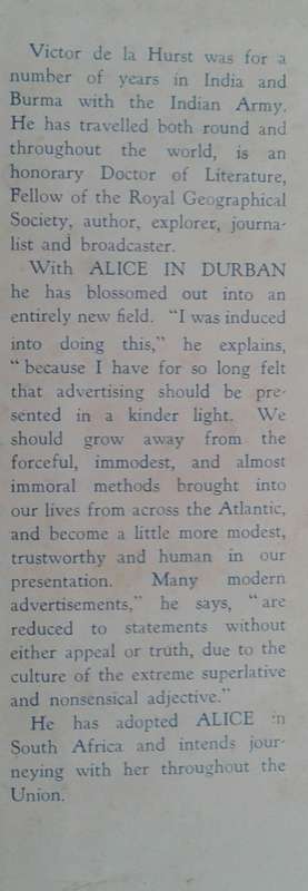 Alice in Durban, A Fantasy in Advertising by Victor De La Hurst