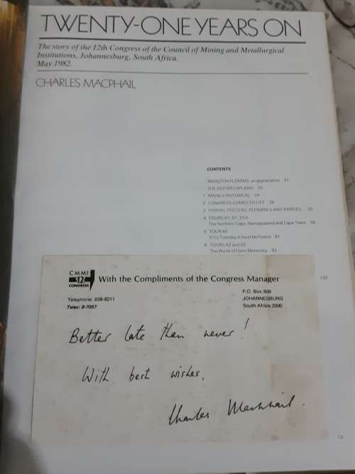 Twenty-One Years on CMMI 12 Congress by Charles MacPhail **SIGNED COPY**
