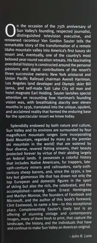 The Sun Valley Story by Van Gordon Sauter