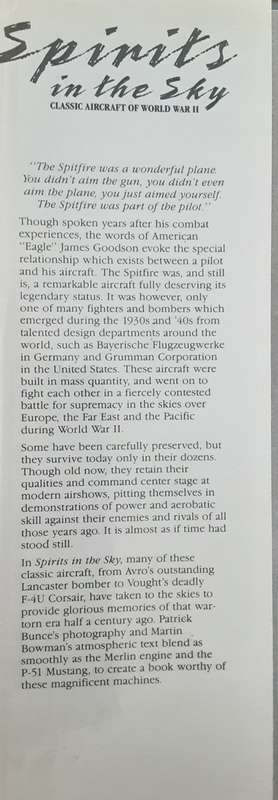 Spirits in the Sky, Classic Aircraft of World War II by Martin Bowman