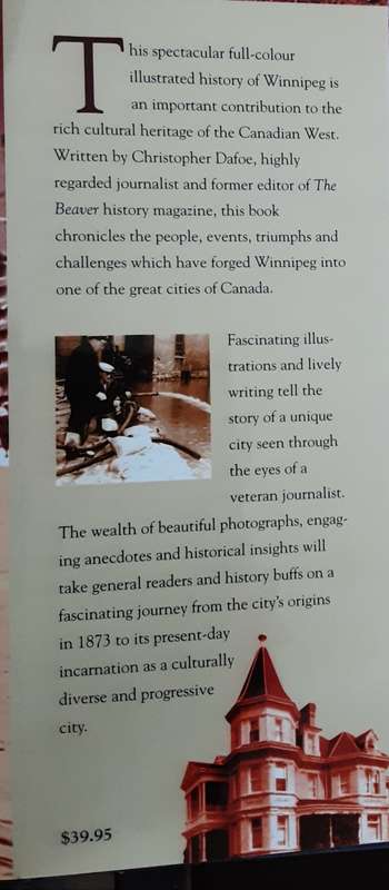 Winnipeg Heart of A Continent by Christopher Dafoe **SIGNED By The Mayor Sam Katz**