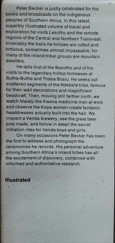 Inland Tribes of Southern Africa by Peter Becker