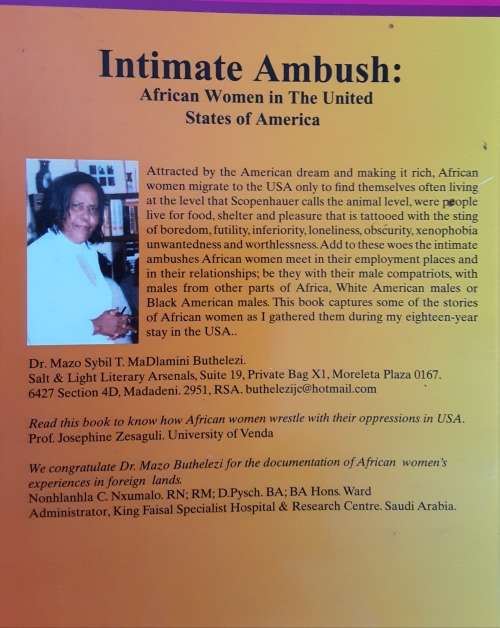 Intimate Ambush, African Women in the United States of America by Dr Mazo Buthelezi