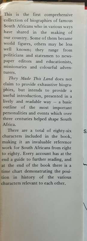 They Made This Land Eighty Six Characters from South African History by Jay Heale