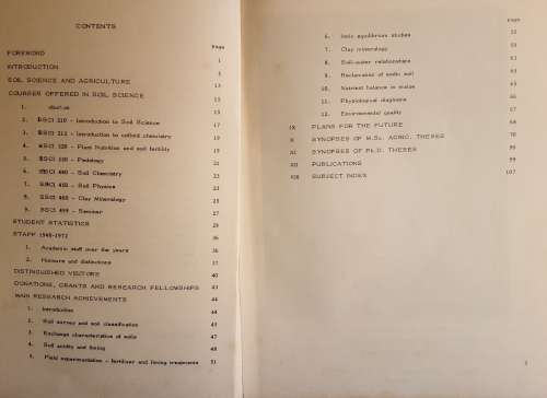 Department of Soil Science Silver Jubilee 1948-1973 University of Natal