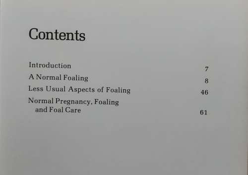 Foaling, Brood Mare and Foal Management by Ron and Val Males
