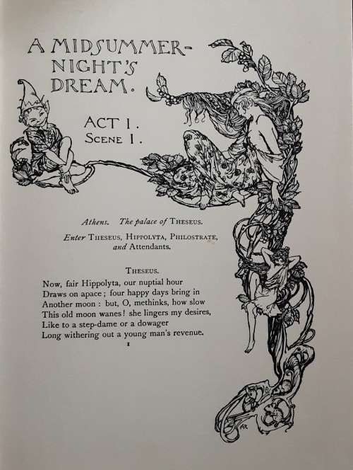 A Midsummer Night`s Dream by William Shakespeare with illustrations by Arthur Rackham