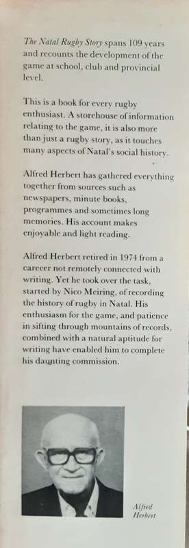 The Natal Rugby Story by Alfred Herbert