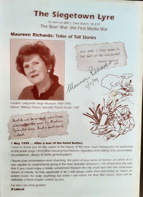 Into The Millennium Anglo-Boer War Centenary Diary compiled by Maureen Richards**SIGNED**