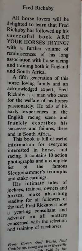 More Trying Horses by Fred Rickaby