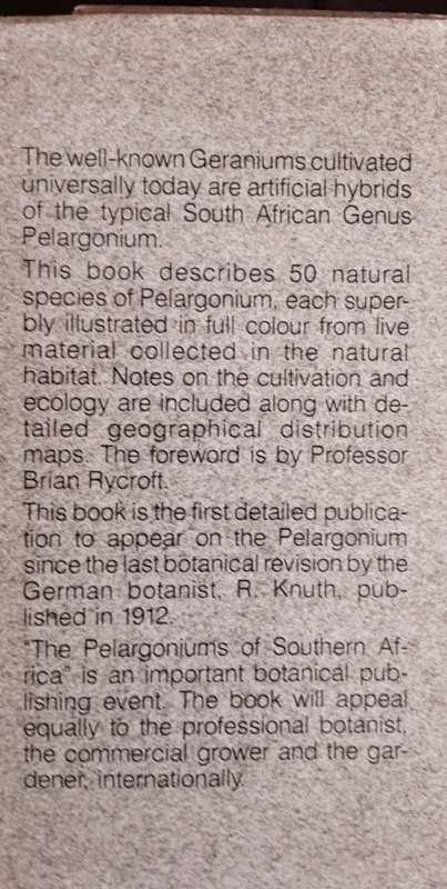 Pelargoniums of Southern Africa by J J A van der Walt