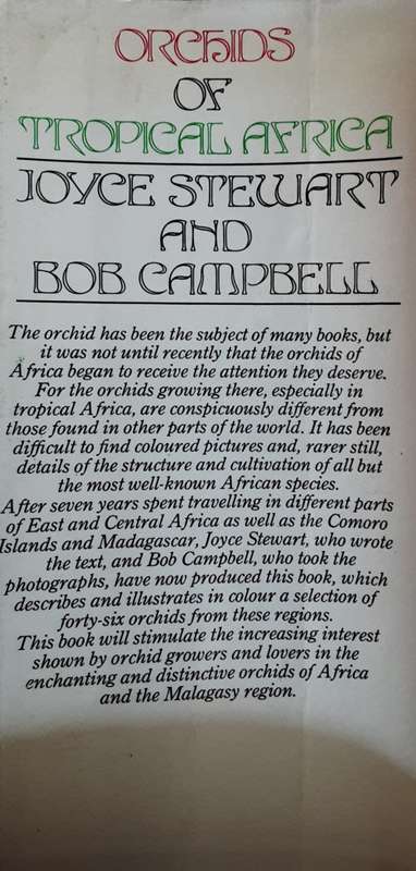 Orchids of Tropical Africa by Joyce Stewart and Bob Campbell