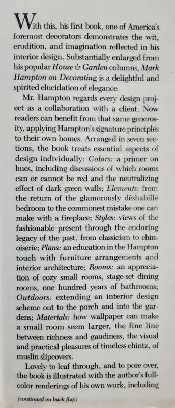 Mark Hampton On Decorating