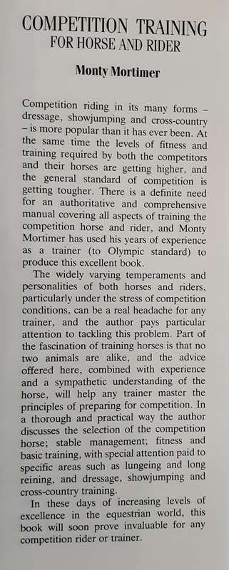 Competition Training for Horse & Rider by Monty Mortimer