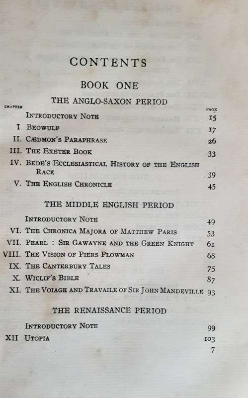English Literature Through The Ages Bewoulf to Stevenson by Amy Cruse **Leather Bound**