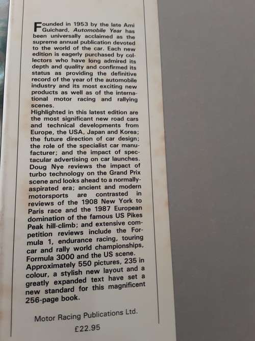 Automobile Year 1987/88