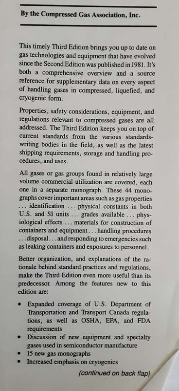 Handbook of Compressed Gases Third Edition by Compressed Gas Assoc