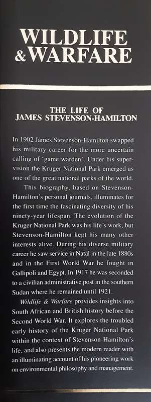 Wildlife and Warfare The Life of James Stevenson Hamilton by Jane Carruthers