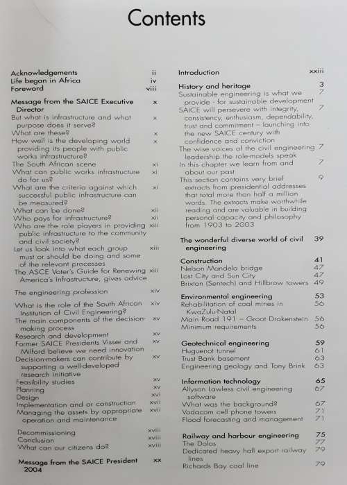 Foundation For The Future, Civil Engineering in South Africa by D B Botha