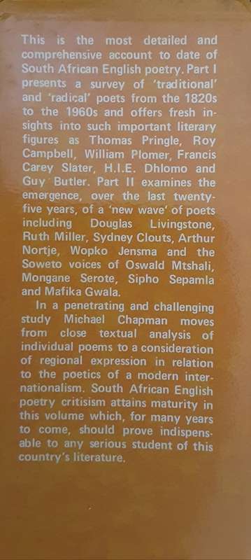 South African English Poetry A Modern Perspective by Michael Chapman