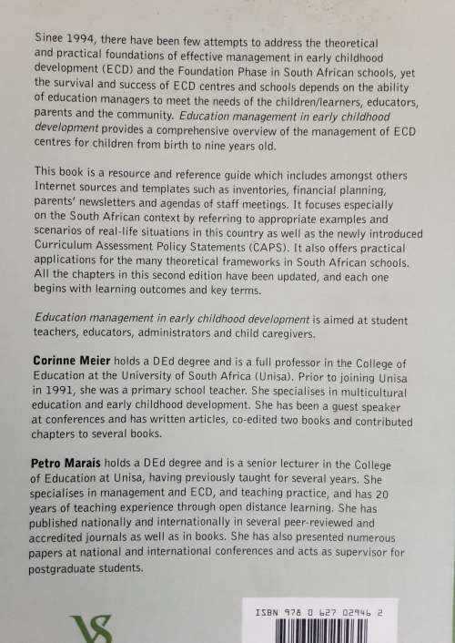 Education Management in Early Childhood Development by Meier and Marais