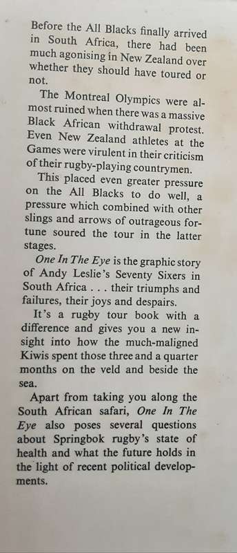One in the Eye The 1976 All Blacks in South Africa by Gary Glasspool