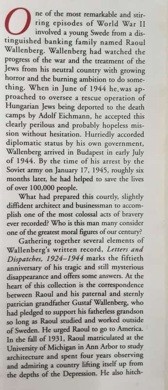 Letters and Dispatches 1924-1944 by Raoul Wallenberg