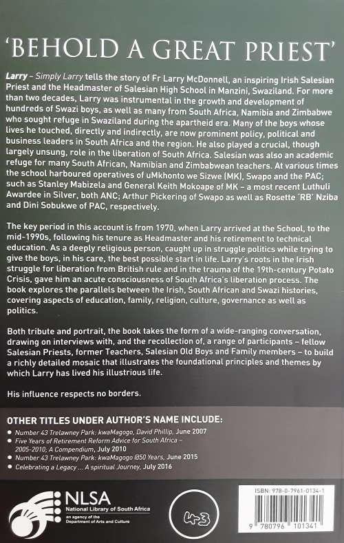 Larry, Simply Larry The Story of Father Laurence McDonnell SDB by Elias Masilela