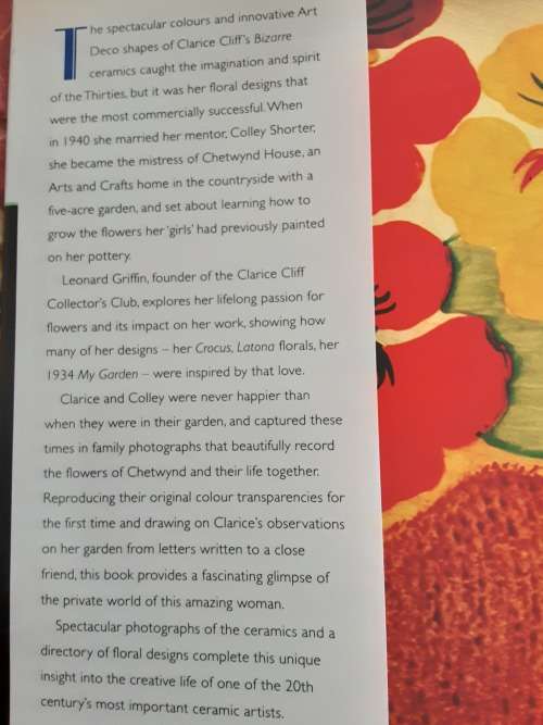 The Fantastic Flowers of Clarice Cliff, A Celebration of her floral designs by Leonard Griffin