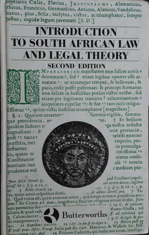 Introduction To South African Law And Legal Theory second Edition by W Holston etal