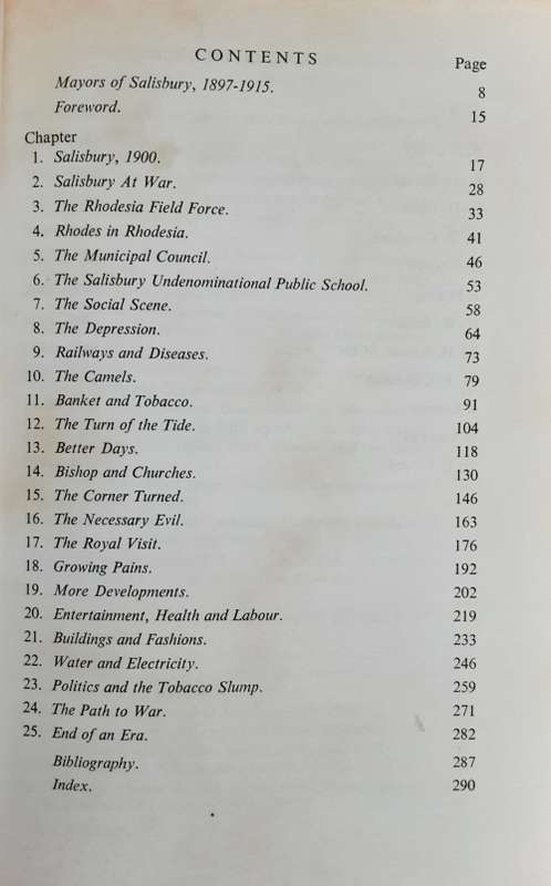 A Sequence of Time, The Story of Salisbury, Rhodesia 1900-1914 by G H Tanser