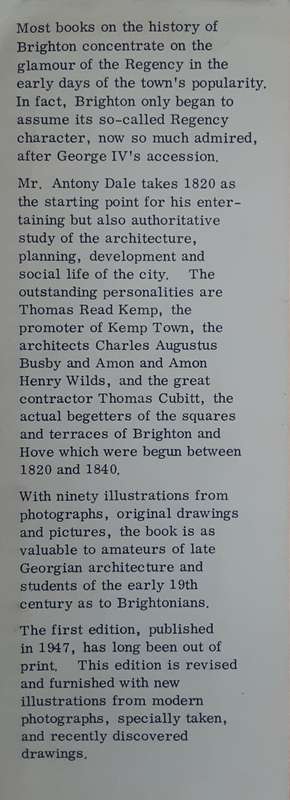Fashionable Brighton 1820-1860 by Antony Dale **Signed Copy**
