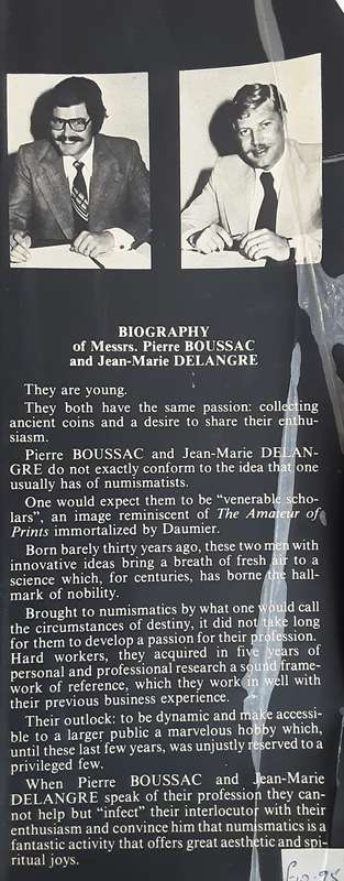 Ancient Coins, Riches of Yesteryear, Treasures of Today by Boussac and Delangre