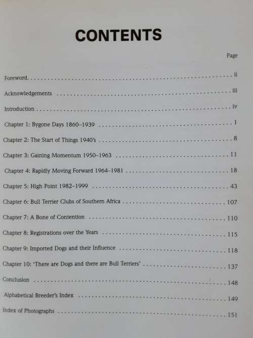 Bull Terriers of South Africa 1860-1999 by Colin Bohler **Scarce Title**