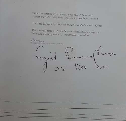 One Law, One Nation, The Making of the South African Constitution **SIGNED by CYRIL RAMAPHOSA**
