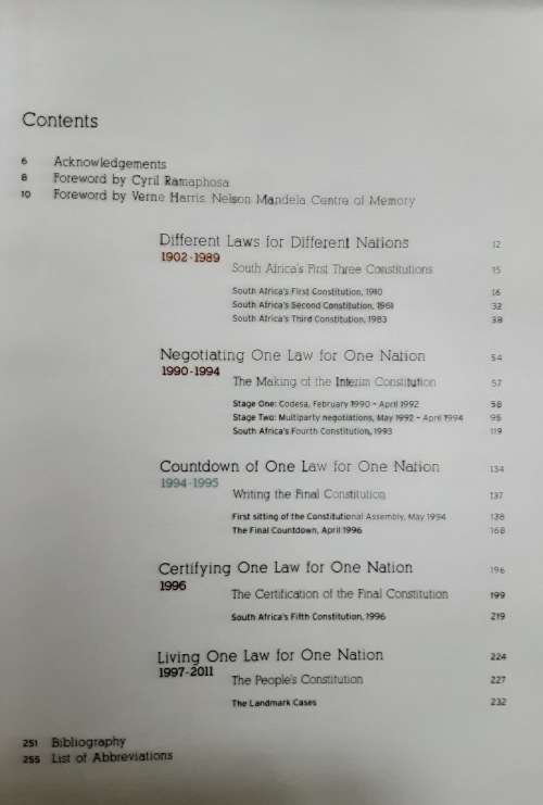 One Law, One Nation, The Making of the South African Constitution **SIGNED by CYRIL RAMAPHOSA**