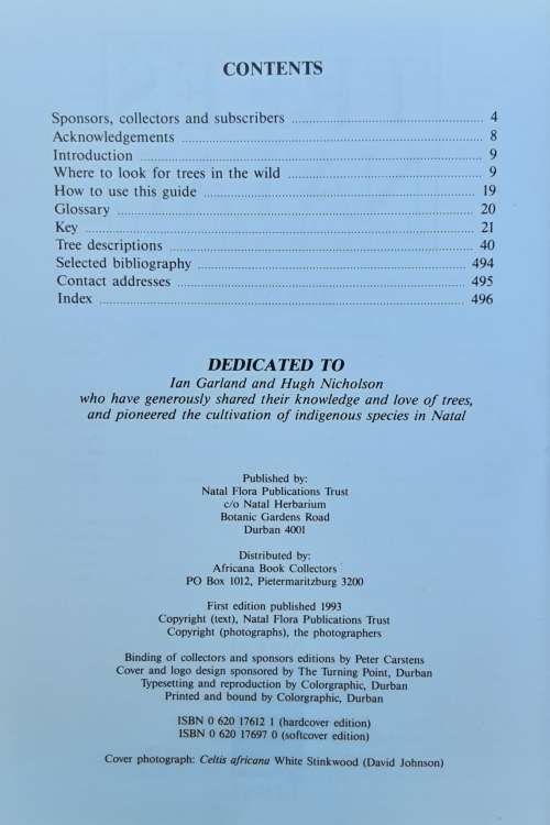 The Complete Field Guide To The Trees of Natal Zululand and Transkei by Elsa Pooley