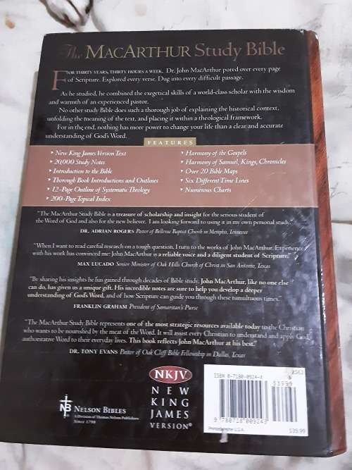 The MacArthur Study Bible, hardcover edition, New King James Version
