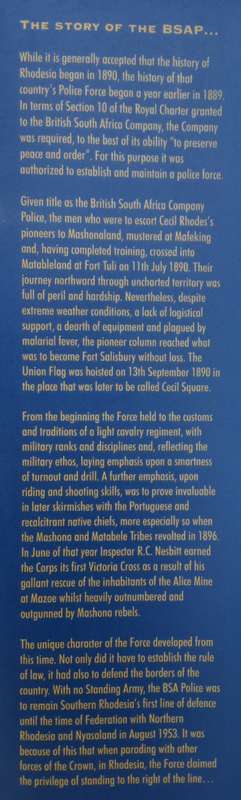 The Regiment, A History and the Uniforms of the BSAP by Richard Hamley