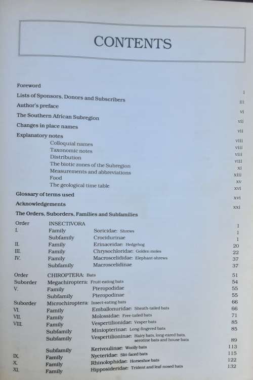 The Mammals of the Southern African Subregion by Reay Smithers