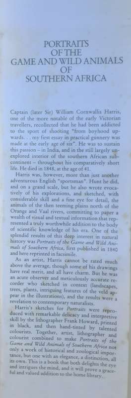 Portraits of the Game and Wild Animals of Southern Africa by Captain W Cornwallis Harris
