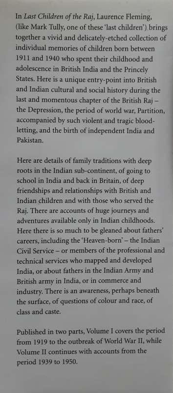 Last Children of the Raj, British Childhoods in India vol II 1939-1950 by Lawrence Fleming