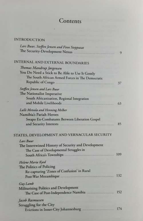 The Security-Development Nexus, Expressions of Sovereignty and Securitization in Southern Africa