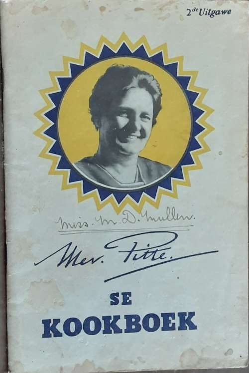 Mev. Pitte Se Kookboek 1938 published by Shell Company