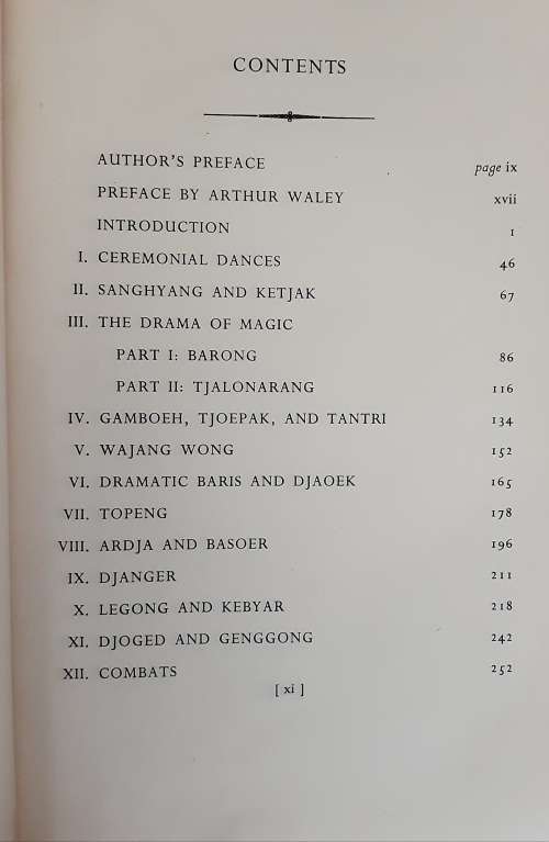 Dance and Drama in Bali by Beryl de Zoete and Walter Spies