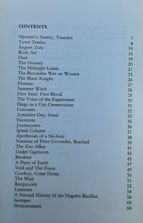 THe Anvil`s Undertone by Douglas Livingstone