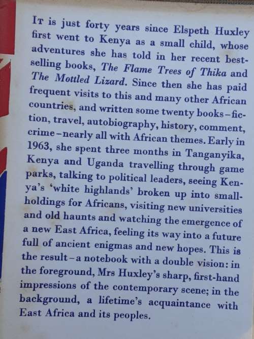 Forks and Hope An African Notebook by Elspeth Huxley